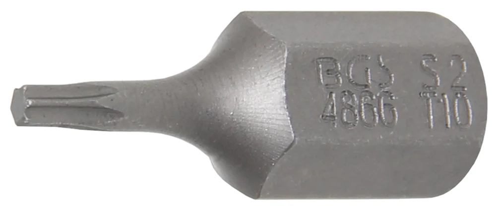 Behajtófej | Hossz 30 mm | Külső hatszögletű 10 mm (3/8") | T-profil (Torx) T10