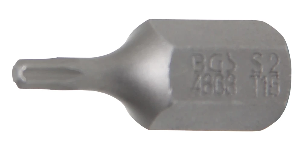 Behajtófej | Hossz 30 mm | Külső hatszögletű 10 mm (3/8") | T-profil (Torx) T15