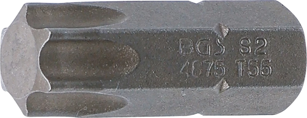 Behajtófej | Hossz 30 mm | Külső hatszögletű 10 mm (3/8") | T-profil (Torx) T55