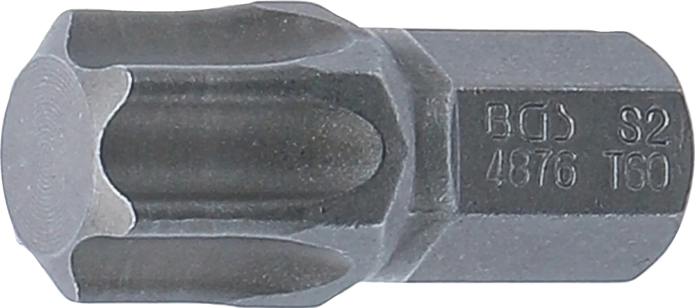 Behajtófej | Hossz 30 mm | Külső hatszögletű 10 mm (3/8") | T-profil (Torx) T60