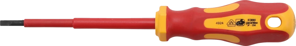 VDE csavarhúzó | Lapos 4 mm | Pengehossz 100 mm