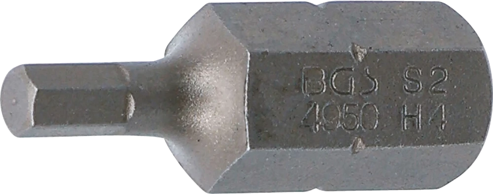 Behajtófej | Hossz 30 mm | Külső hatszögletű 10 mm (3/8") | Belső hatszögletű 4 mm