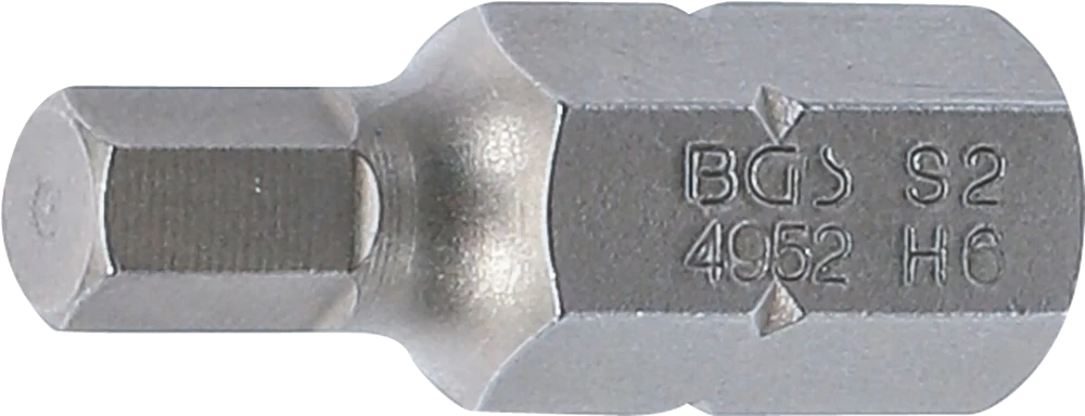 Behajtófej | Hossz 30 mm | Külső hatszögletű 10 mm (3/8") | Belső hatszögletű 6 mm