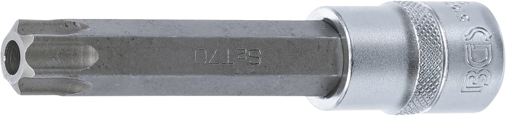 Behajtófej | Hossz 110 mm | 12,5 mm (1/2") | T-profil (Torx) T70 furattal