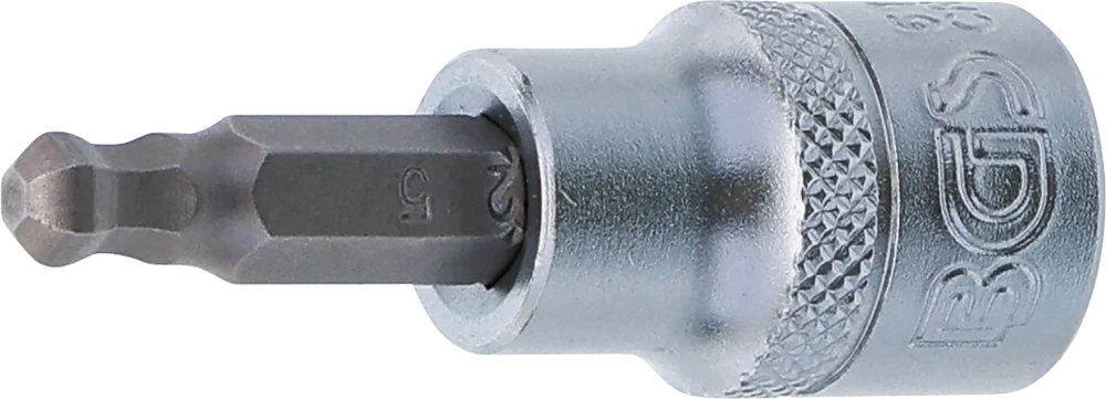 Behajtófej | 10 mm (3/8") | Gömbfejes Belső hatszögletű 5 mm