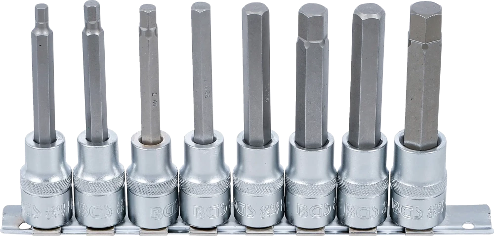 Behajtófej-készlet | 12,5 mm (1/2") | Belső hatszögletű 5 - 13 mm | 8 darabos