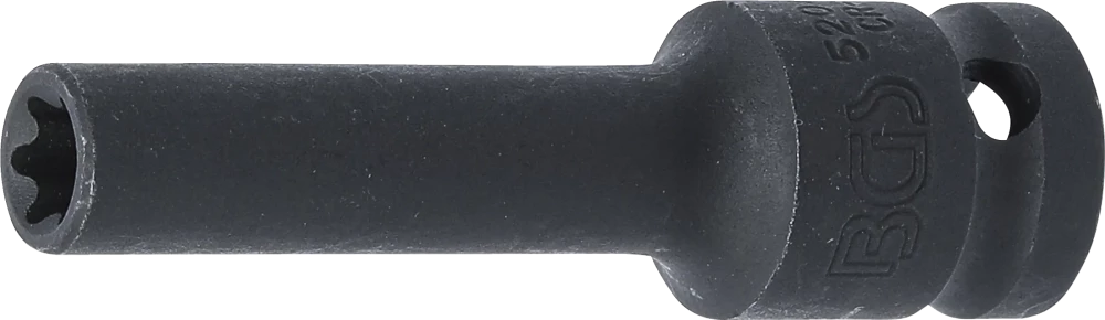 Levegős dugókulcs E-profil, mély | 12,5 mm (1/2") | E10