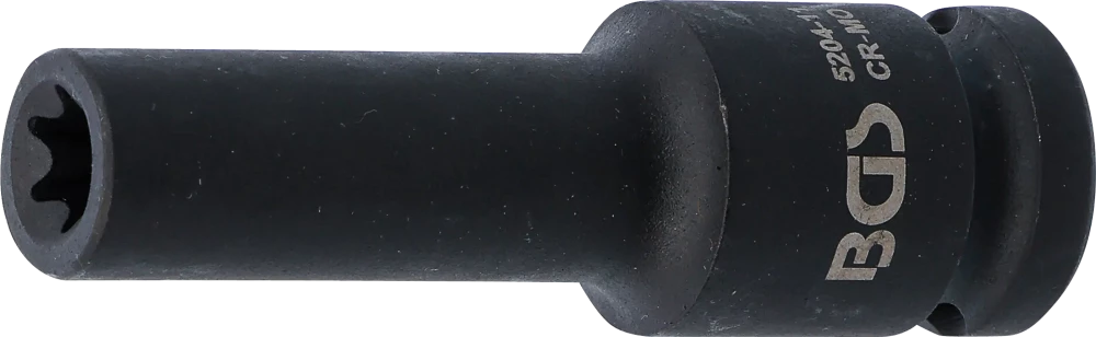 Levegős dugókulcs E-profil, mély | 12,5 mm (1/2") | E11