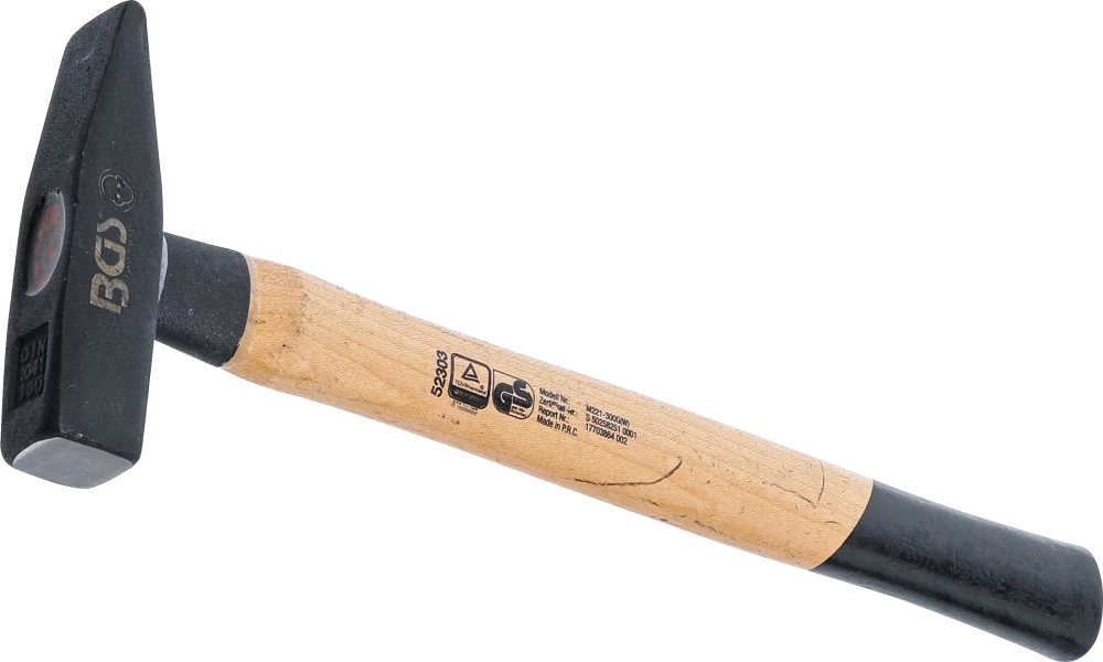 Lakatoskalapács | Hickory nyéllel | DIN 1041 | 300 g