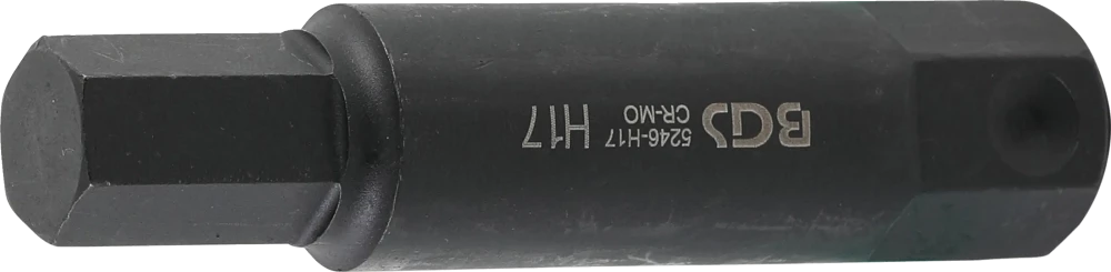 Behajtófej | Hossz 100 mm | Külső hatszögletű 22 mm | Belső hatszögletű 17 mm