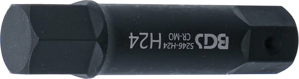 Behajtófej | Hossz 100 mm | Külső hatszögletű 22 mm | Belső hatszögletű 24 mm