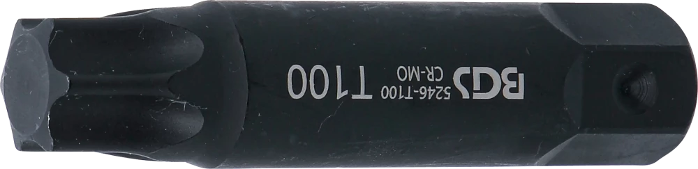 Behajtófej | Hossz 100 mm | Külső hatszögletű 22 mm | T-profil (Torx) T100