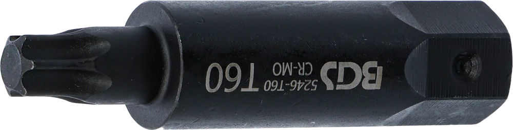 Behajtófej | Hossz 100 mm | Külső hatszögletű 22 mm | T-profil (Torx) T60