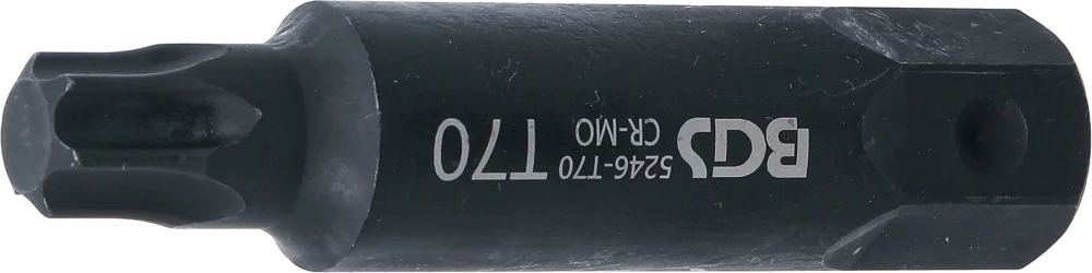 Behajtófej | Hossz 100 mm | Külső hatszögletű 22 mm | T-profil (Torx) T70