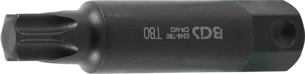 Behajtófej | Hossz 100 mm | Külső hatszögletű 22 mm | T-profil (Torx) T80