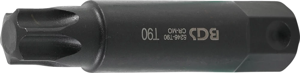 Behajtófej | Hossz 100 mm | Külső hatszögletű 22 mm | T-profil (Torx) T90