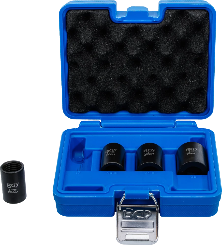 Spirálbites dugókulcskészlet / csavarkiszedő | 12,5 mm (1/2") | 17 - 26 mm | 4 darabos