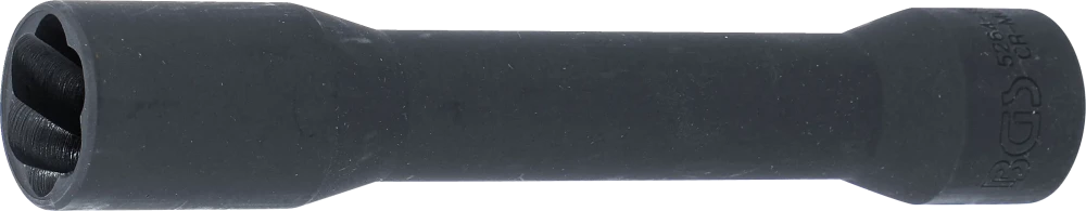 Spirálbites dugókulcsbetét / csavarkiszedő, mély | 12,5 mm (1/2") | 19 mm