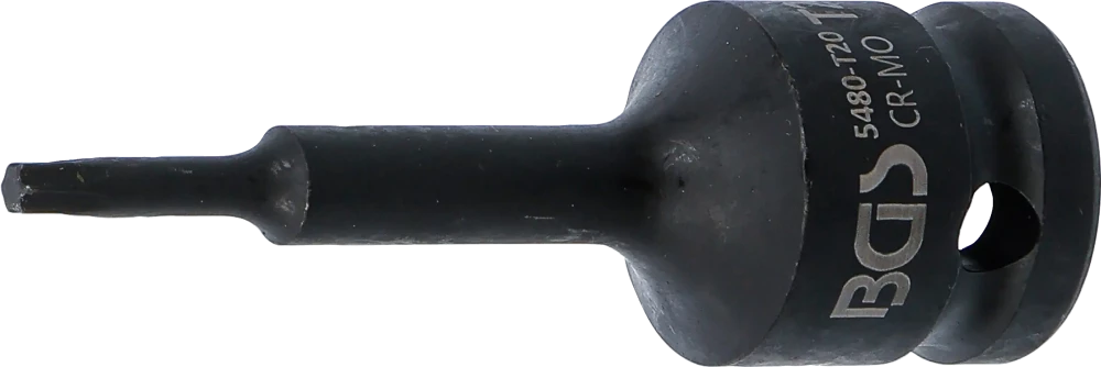 Levegős dugókulcs | Hossz 75 mm | 12,5 mm (1/2") | T-profil (Torx) T20