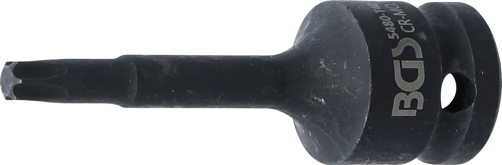 Levegős dugókulcs | Hossz 75 mm | 12,5 mm (1/2") | T-profil (Torx) T40