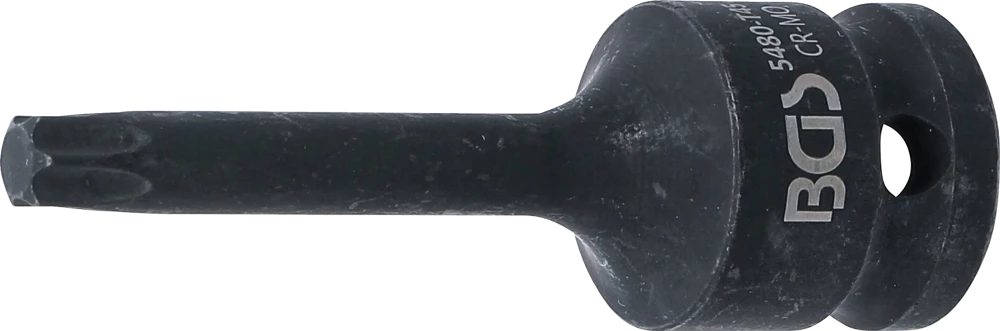 Levegős dugókulcs | Hossz 75 mm | 12,5 mm (1/2") | T-profil (Torx) T45
