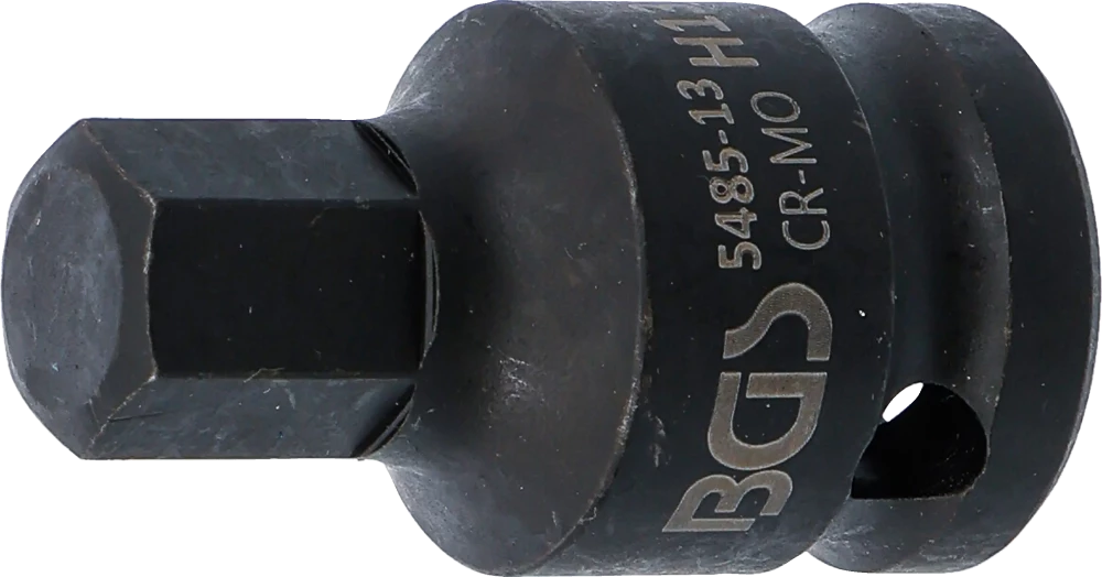 Levegős dugókulcs | Hossz 42 mm | 12,5 mm (1/2") | Belső hatszögletű 13 mm