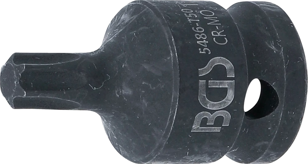 Levegős dugókulcs | Hossz 42 mm | 12,5 mm (1/2") | T-profil (Torx) T50