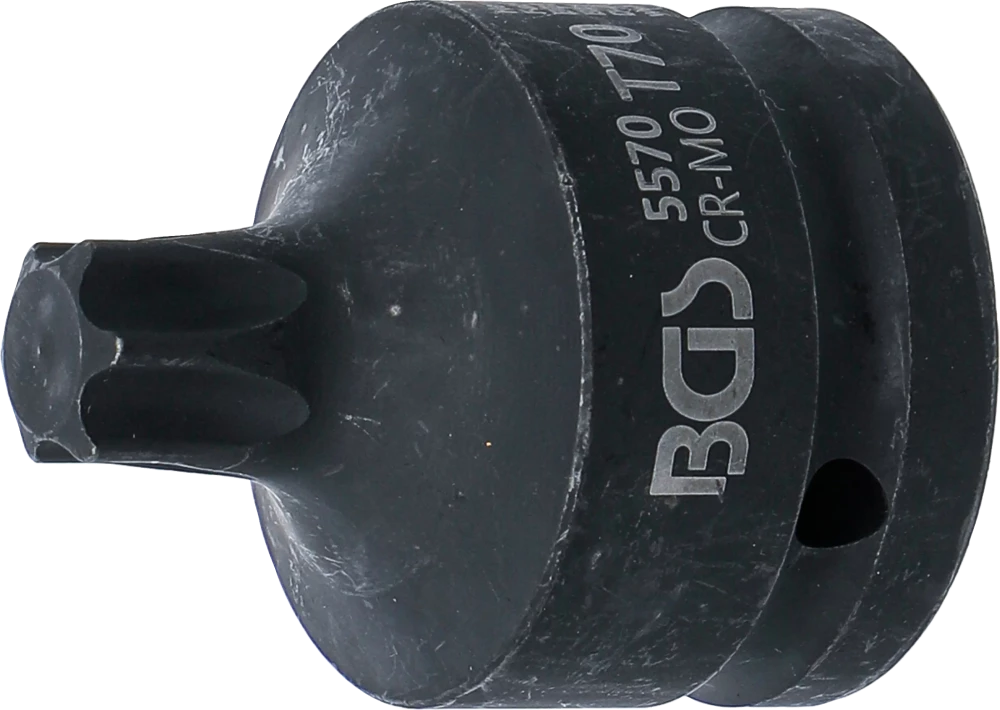 Levegős dugókulcs | Hossz 60 mm | 20 mm (3/4") | T-profil (Torx) T70