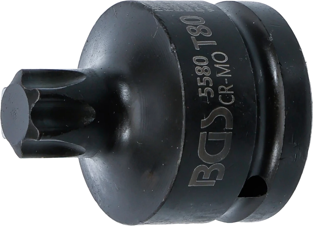 Levegős dugókulcs | Hossz 60 mm | 20 mm (3/4") | T-profil (Torx) T80