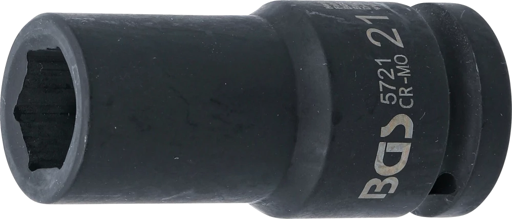 Levegős dugókulcs hatszögletű, mély | 20 mm (3/4") | 21 mm