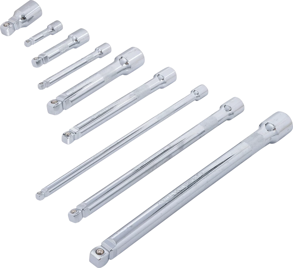 Billenős hosszabbító készlet | 6,3 mm (1/4") / 10 mm / (3/8") / 12,5 mm (1/2") | 9 darabos
