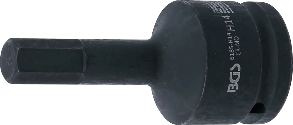 Levegős dugókulcs | Hossz 100 mm | 20 mm (3/4") | Belső hatszögletű 14 mm