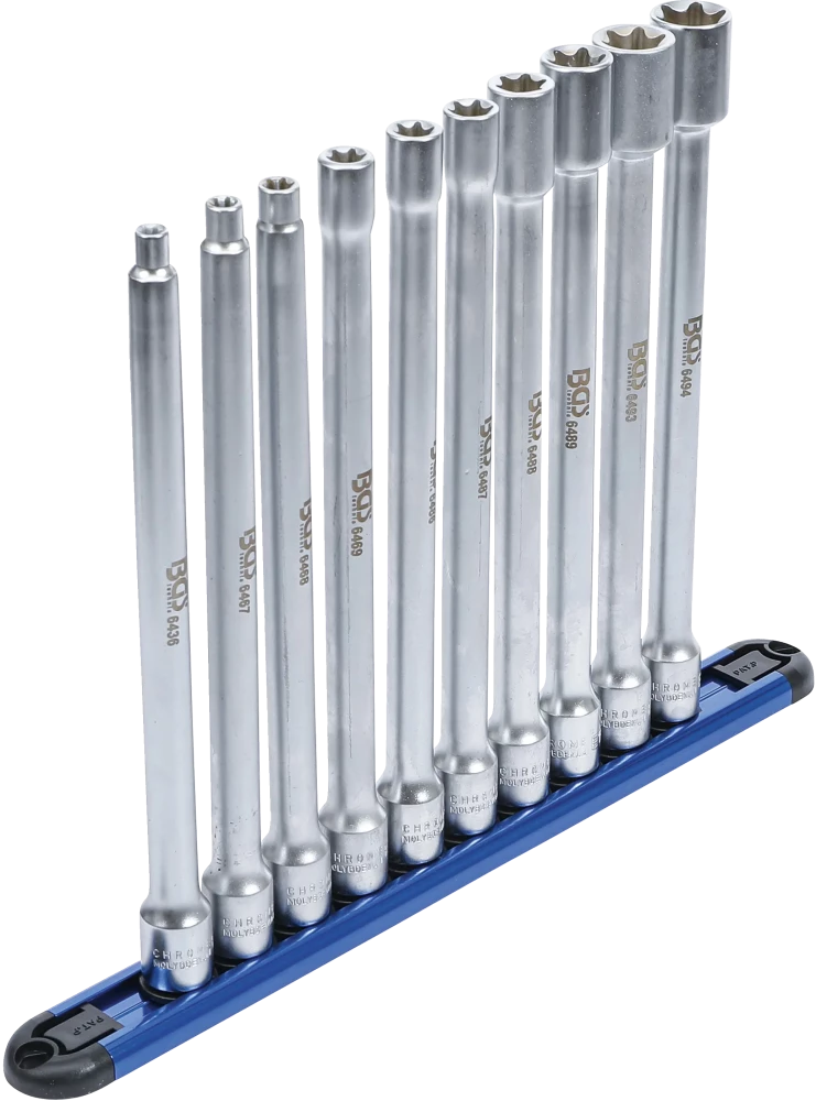 Dugókulcskészlet, E-profil | XXL | 10 mm (3/8") | E6 - E20 | 10 darabos