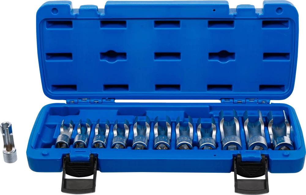Speciális dugókulcskészlet, hasított | 10 mm (3/8") | 8 - 19 mm | 12 darabos