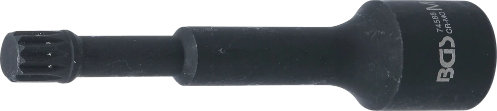 Speciális, levegős dugókulcs | 115 mm hosszú | 12,5 mm (1/2") | belső bordázattal (XZN) M12 | VAG