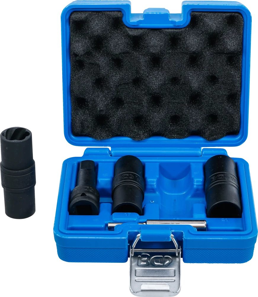 Speciális levegős, fordítóbetétes dugókulcskészlet | hatszögletű és csavarhúzó 17 - 19 - 21 mm | 12,5 mm (1/2") | 3 darabos