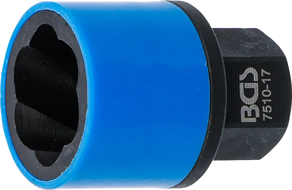 Spirálbites dugókulcsbetét /csavarkiszedő | Külső hatszögletű 17 mm | 17 mm
