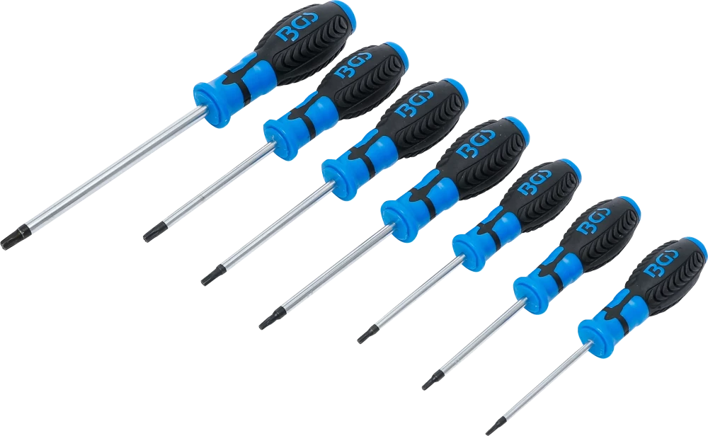 Csavarhúzó készlet | T-profil (Torx) furattal | T10 - T40 | 7 darabos