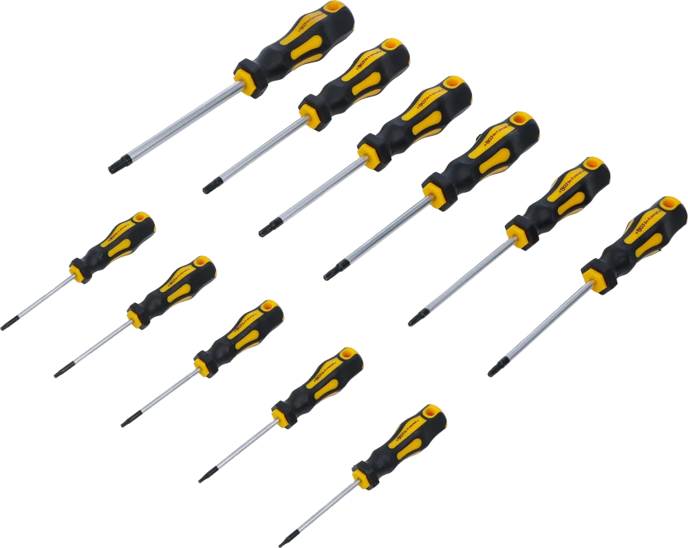 Csavarhúzó készlet | T-profil (Torx) furattal | T6 - T40 | 11 darabos