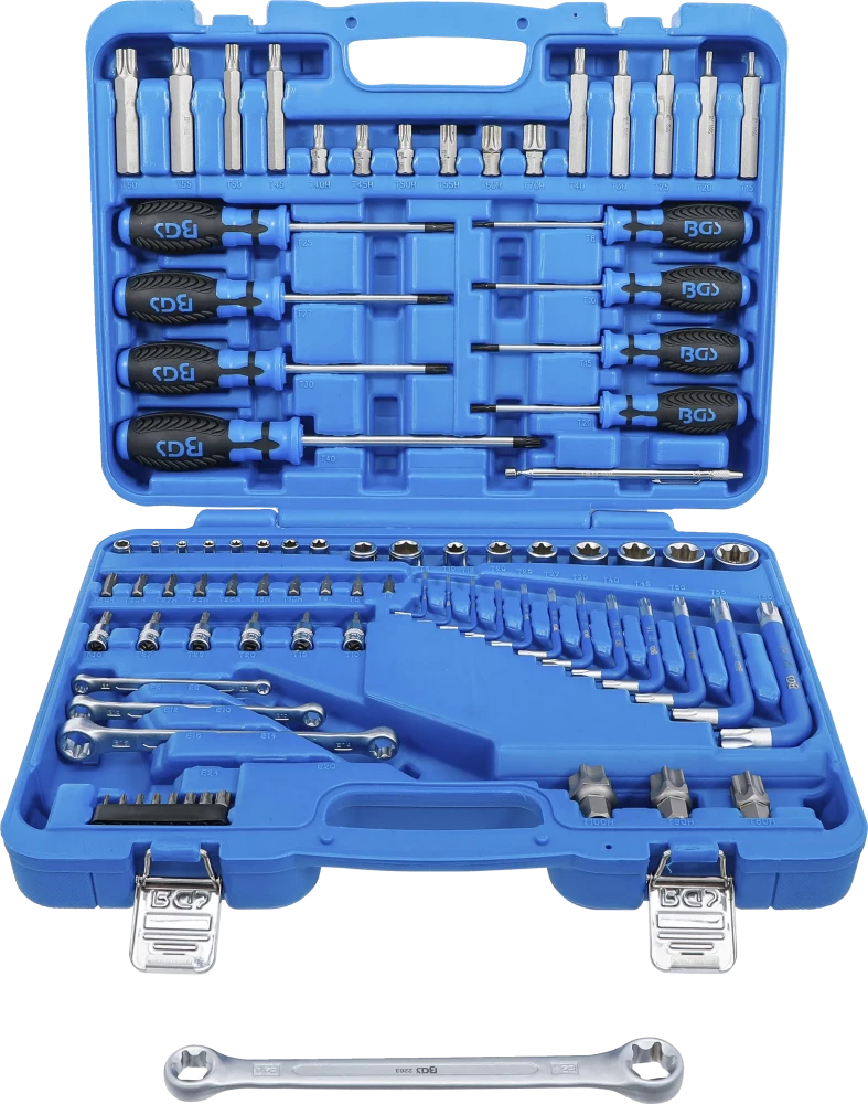 Szerszámkészlet | 6,3 mm (1/4") + 12,5 mm (1/2") | E-profil / T-profil (Torx) | 84 darabos