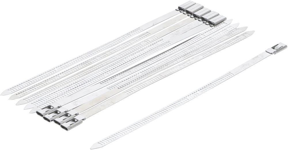 Kábelkötegelő-készlet | nemesacél | rozsdamentes | 7,0 x 200 mm | 10 darabos