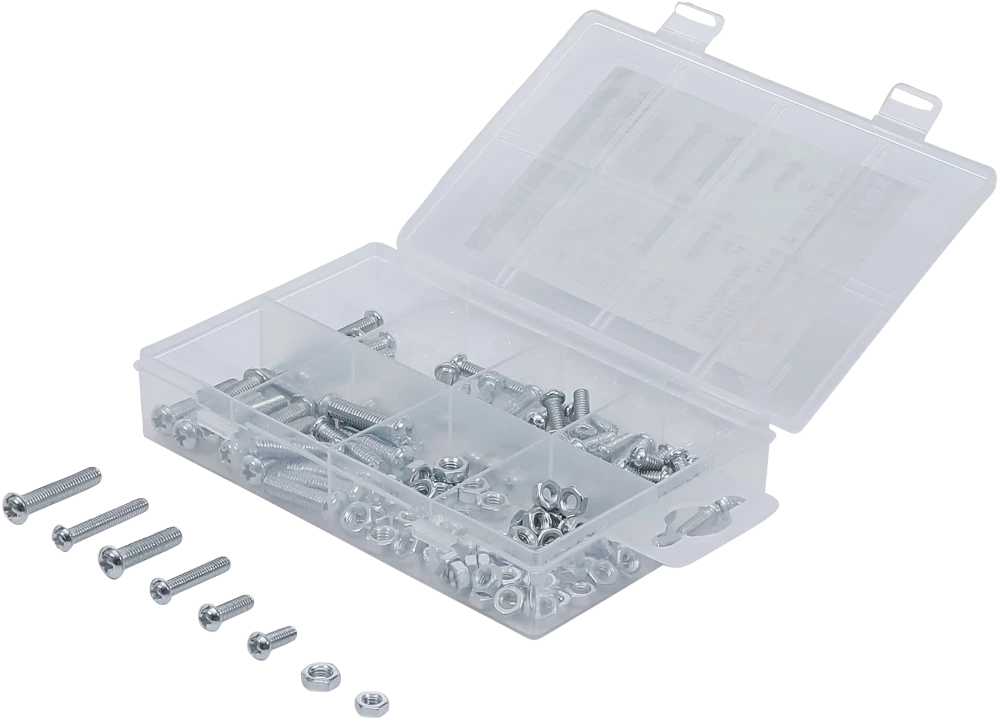 Anya- és csavar készlet | metrikus | M4 / M5 | 126 darabos