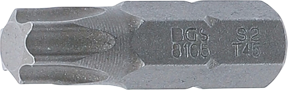Behajtófej | Hossz 30 mm | Külső hatszögletű 8 mm (5/16") | T-profil (Torx) T45