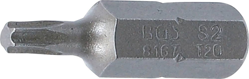 Behajtófej | Hossz 30 mm | Külső hatszögletű 8 mm (5/16") | T-profil (Torx) T20