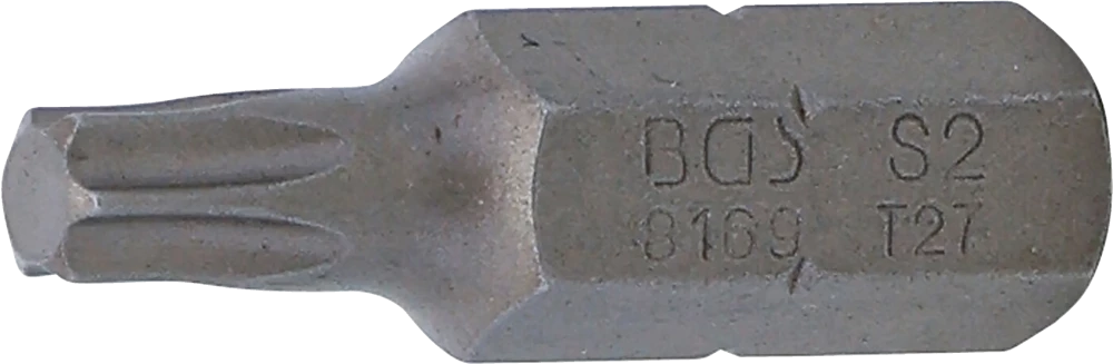 Behajtófej | Hossz 30 mm | Külső hatszögletű 8 mm (5/16") | T-profil (Torx) T27