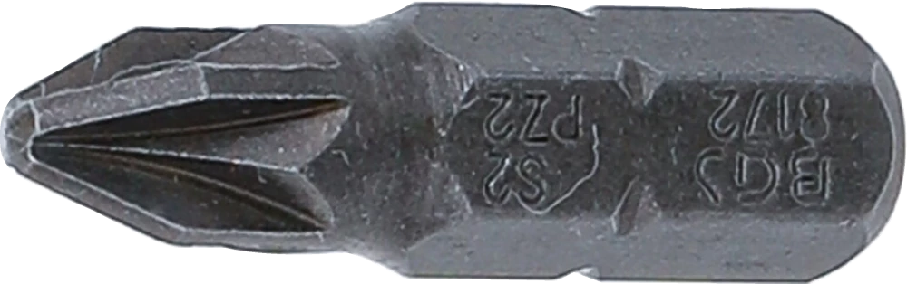 Behajtófej | Hossz 25 mm | Külső hatszögletű 6,3 mm (1/4") | Csillag PZ2