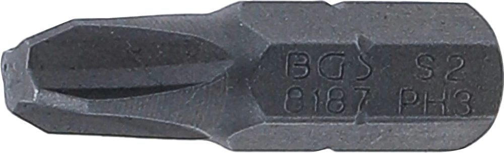 Behajtófej | Hossz 25 mm | Külső hatszögletű 6,3 mm (1/4") | Csillag PH3