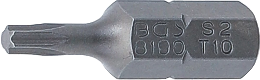 Behajtófej | Hossz 25 mm | Külső hatszögletű 6,3 mm (1/4") | T-profil (Torx) T10