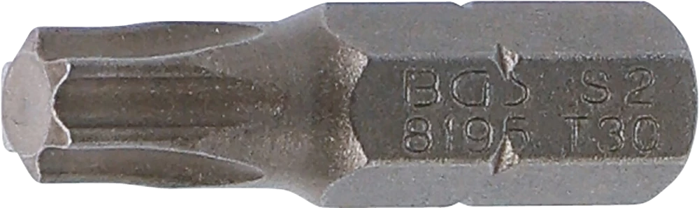 Behajtófej | Hossz 25 mm | Külső hatszögletű 6,3 mm (1/4") | T-profil (Torx) T30