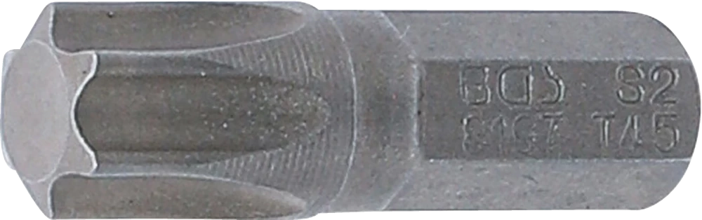Behajtófej | Hossz 25 mm | Külső hatszögletű 6,3 mm (1/4") | T-profil (Torx) T45